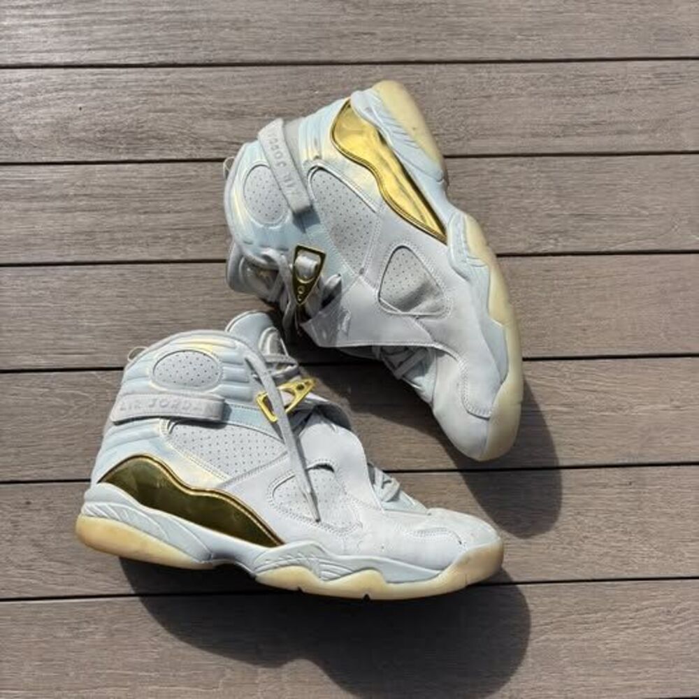Air Jordan 8 Retro Champagne White Gold Mens 12 832821-030